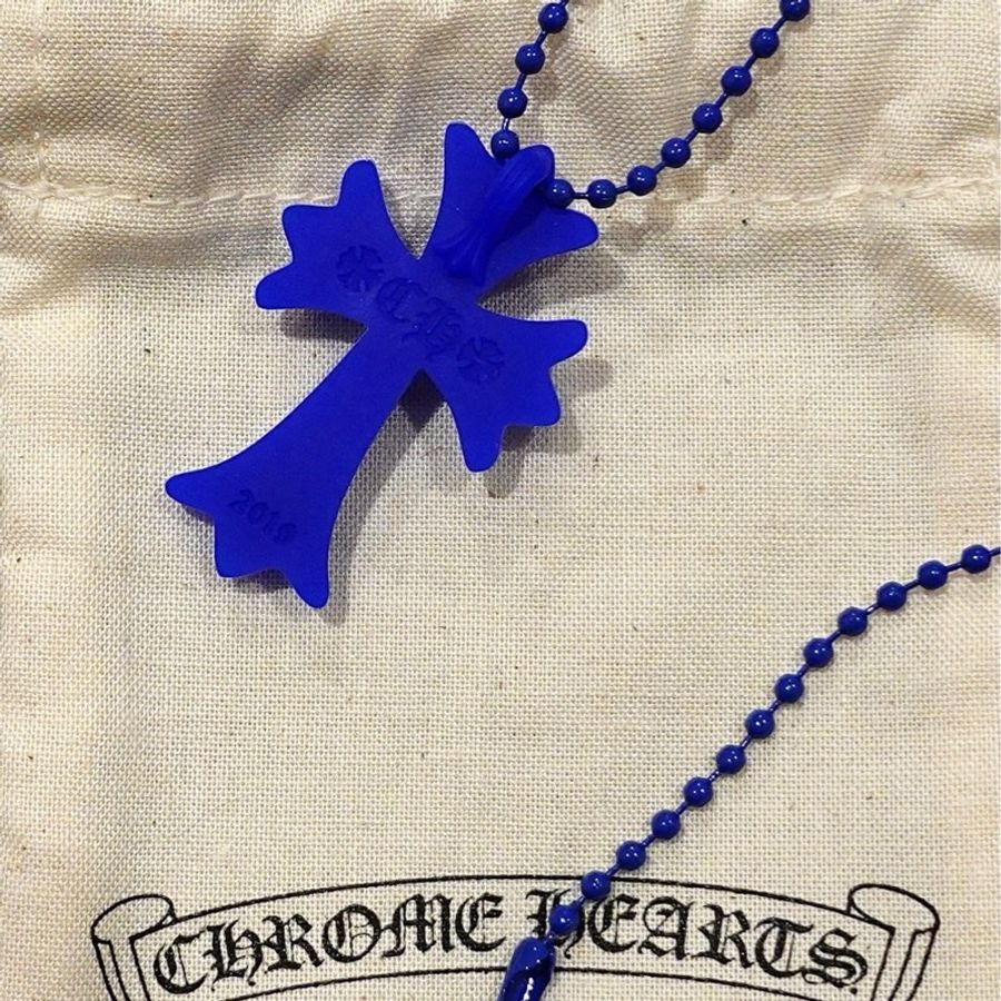 Chrome Hearts 克羅心 電光藍樹脂項鍊-5