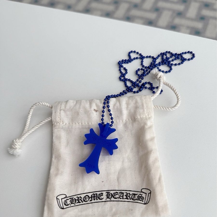 Chrome Hearts 克羅心 電光藍樹脂項鍊-8