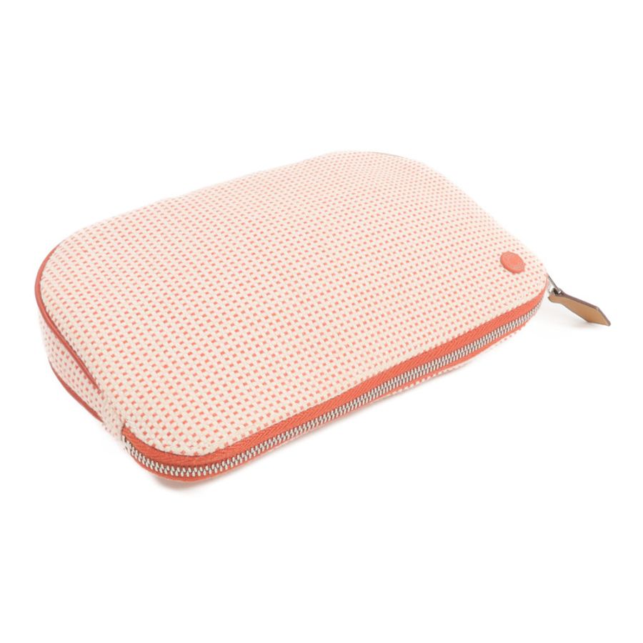 HERMES H Canvas Echappee Case手拿包Vermillon-4