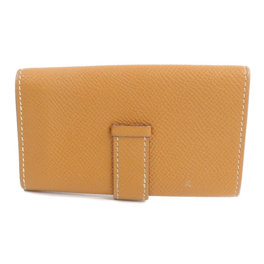 HERMES Epsom皮革Bearn Key Holder鎖匙包Gold-1