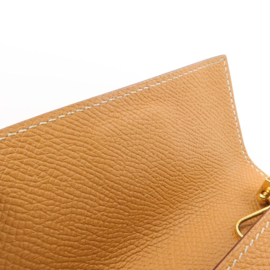 HERMES Epsom皮革Bearn Key Holder鎖匙包Gold-14