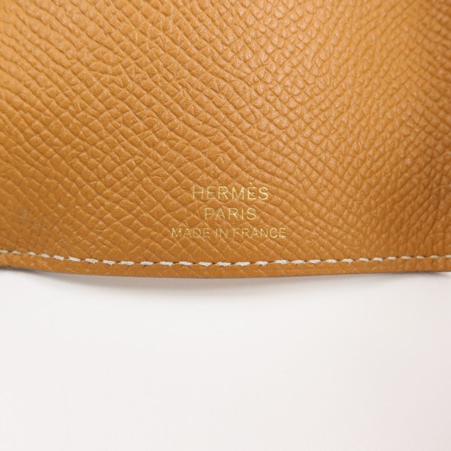 HERMES Epsom皮革Bearn Key Holder鎖匙包Gold-17
