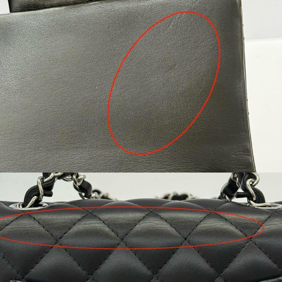 CHANEL 香奈兒 黑色羊皮MINI鏈條斜背包 RFID MICROCHIP A35200-9