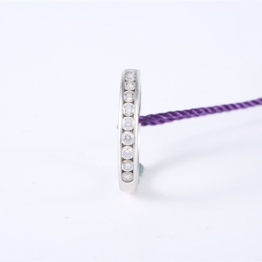 TIFFANY&CO 鑽石pt950Tiffnay排鑽寬版戒指49-2