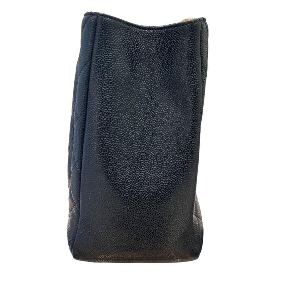 CHANEL 香奈兒 GRAND SHOPPING TOTE 黑色 皮革 金釦-3