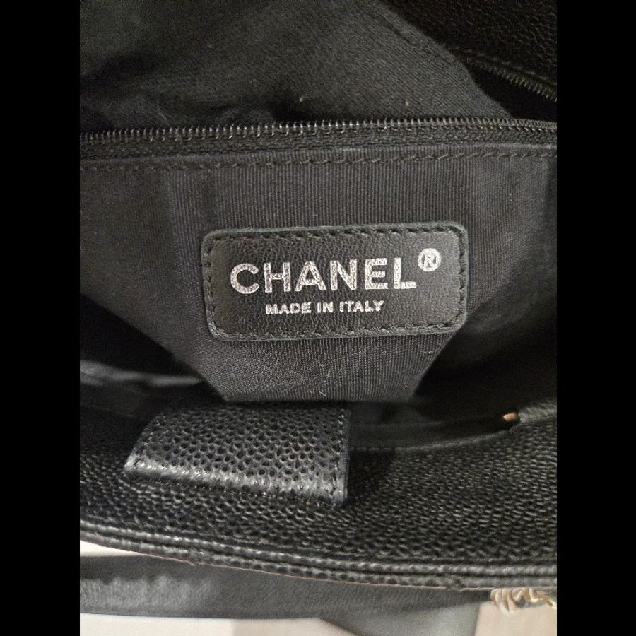 香奈兒 Chanel 黑色 荔枝皮 PST 托特包 鍊條包 肩背包 手提包-26