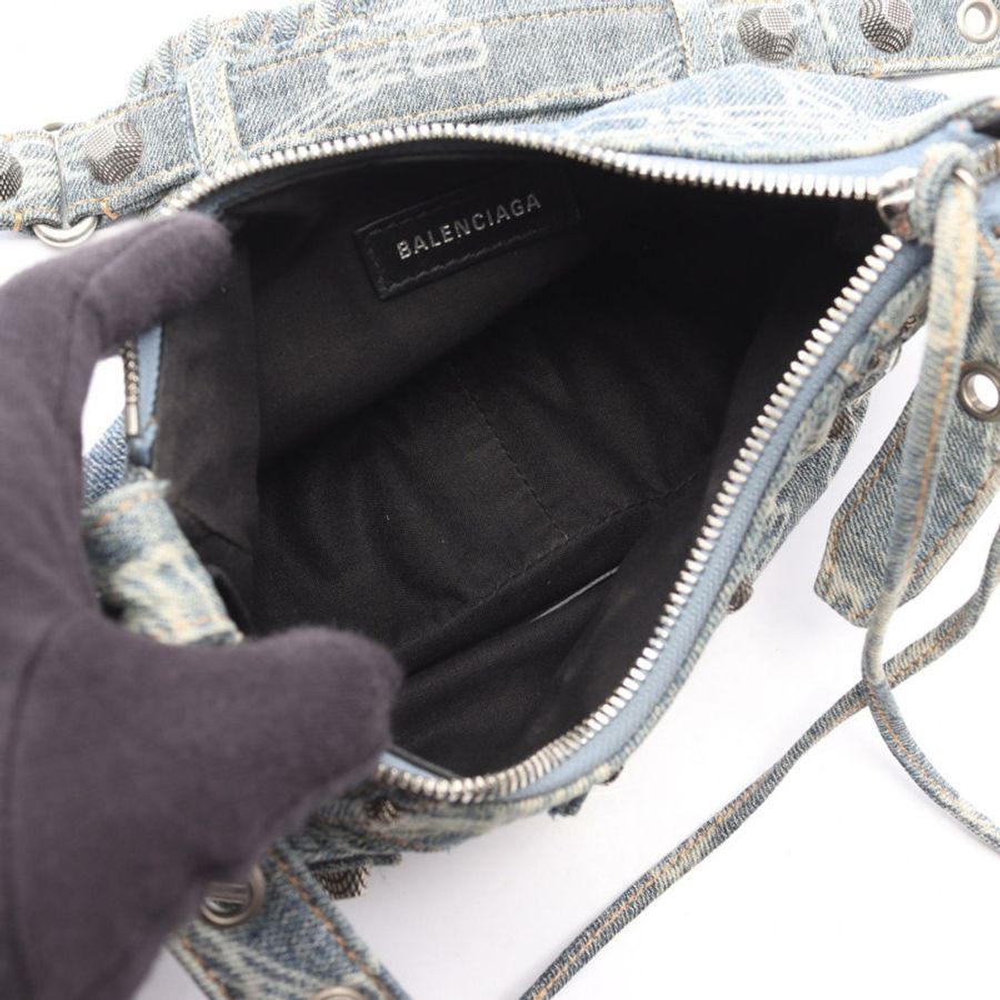 BALENCIAGA LE CAGOLE XS 肩背包 6713094716 牛仔藍 二手 女款-2