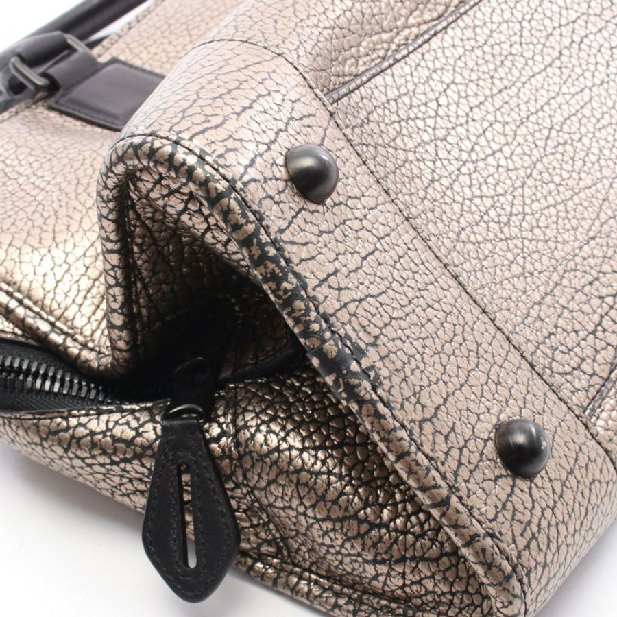 LOEWE Amazona 36 金屬色手提包，金色皮革，二手女款-6