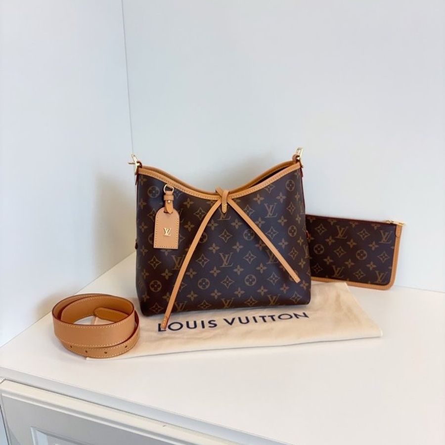 閒置新 路易威登/Louis Vuitton 老花Carryall小號肩背包  芯片款-0