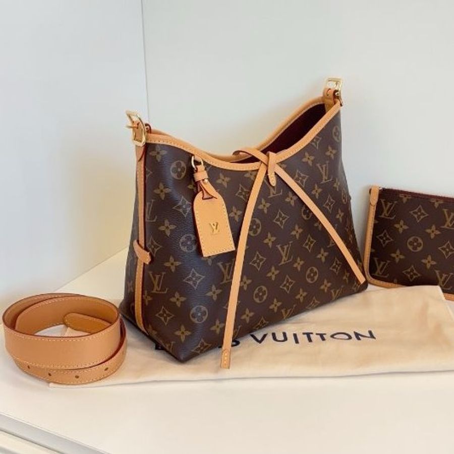 閒置新 路易威登/Louis Vuitton 老花Carryall小號肩背包  芯片款-2