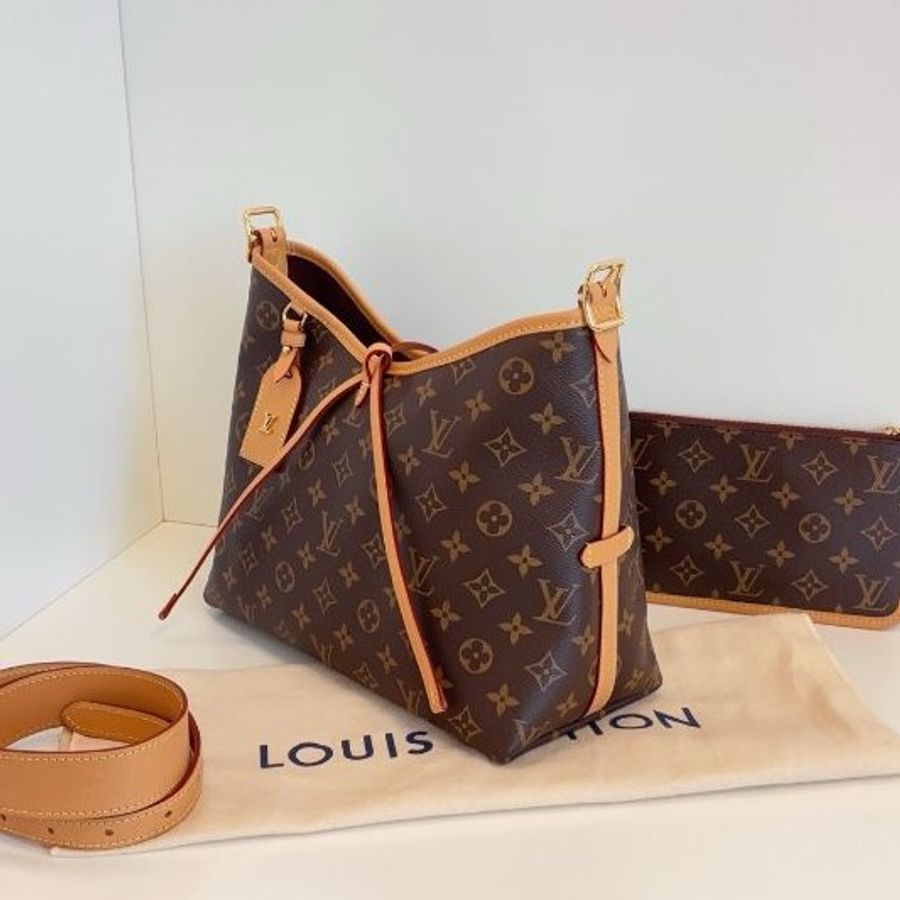 閒置新 路易威登/Louis Vuitton 老花Carryall小號肩背包  芯片款-3