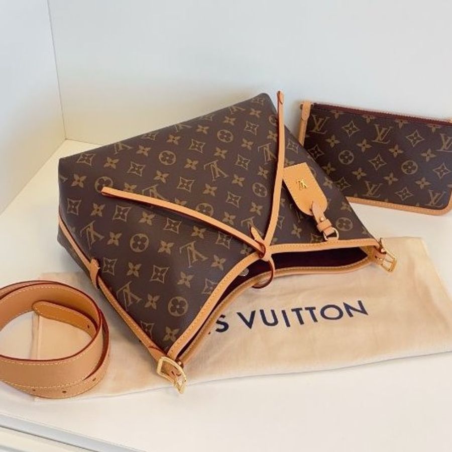 閒置新 路易威登/Louis Vuitton 老花Carryall小號肩背包  芯片款-4