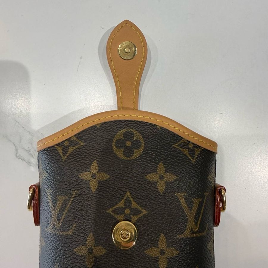 ✨99新🆕路易威登/Louis Vuitton 經典老花fold me迷你薯條包 斜背包 金扣 芯片款💛正品保障-7