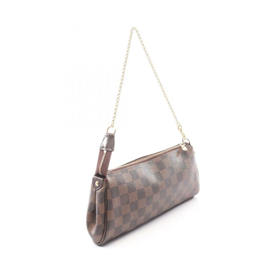 LOUIS VUITTON Eva 單肩手提包 N55213 Damier 帆布皮革 棕色 Ebene 二手-1
