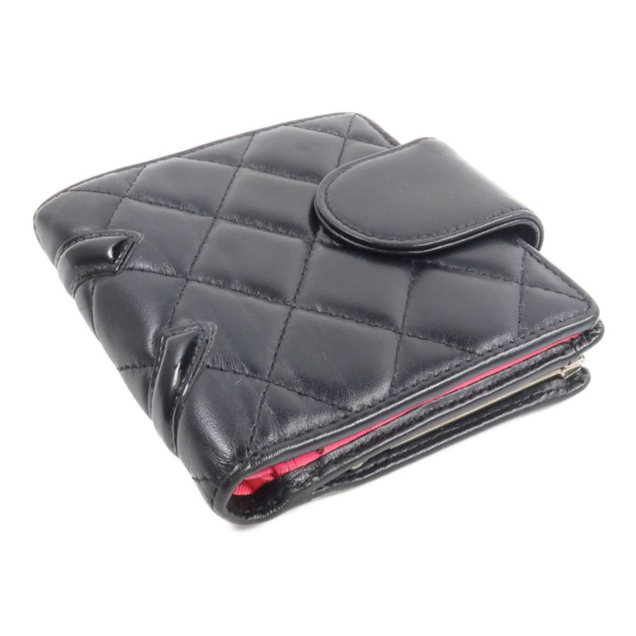 CHANEL 牛皮皮革Cambon Compact Wallet-4