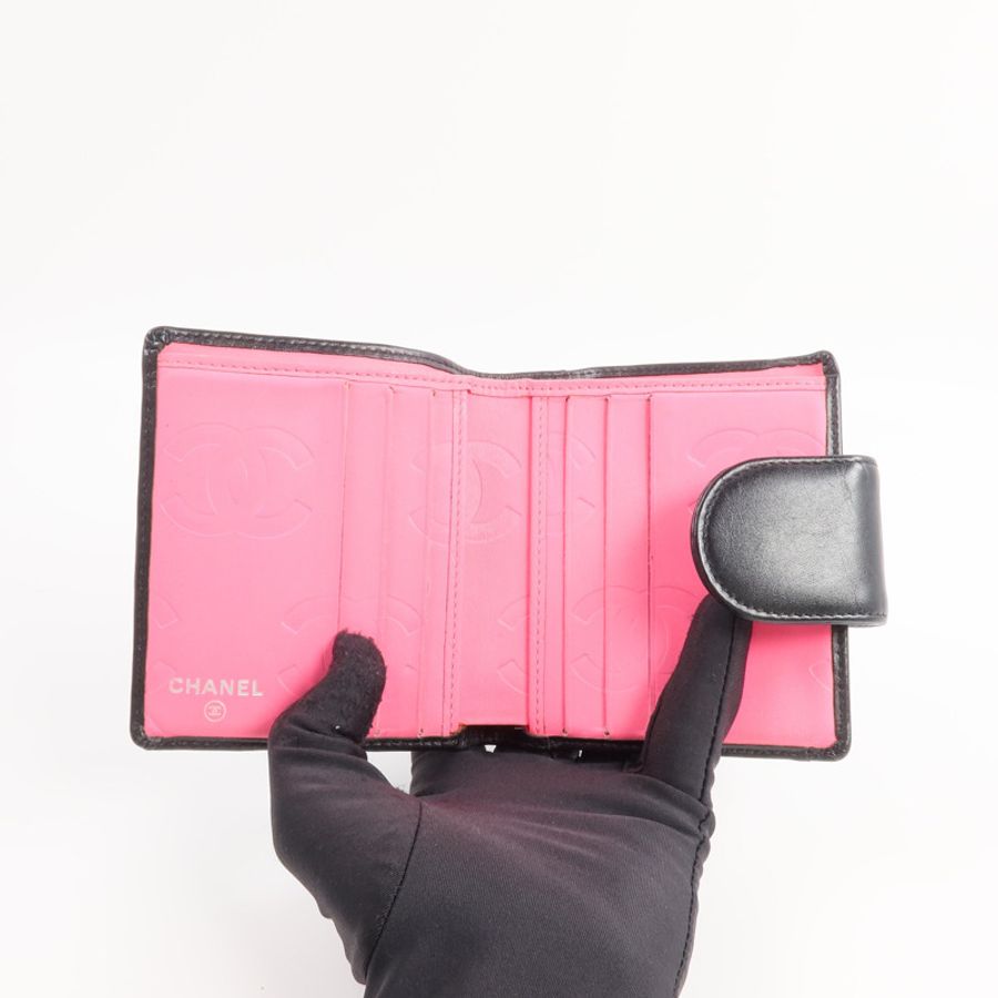 CHANEL 牛皮皮革Cambon Compact Wallet-6