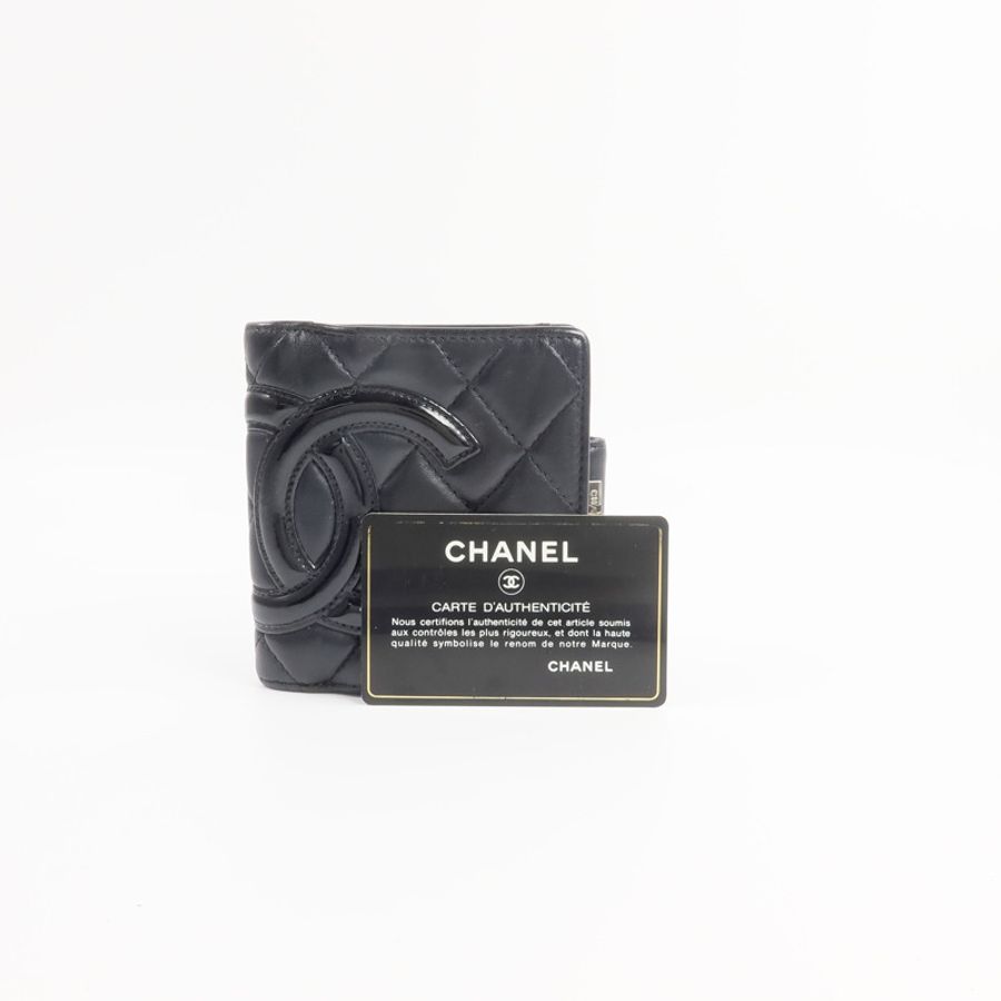 CHANEL 牛皮皮革Cambon Compact Wallet-19