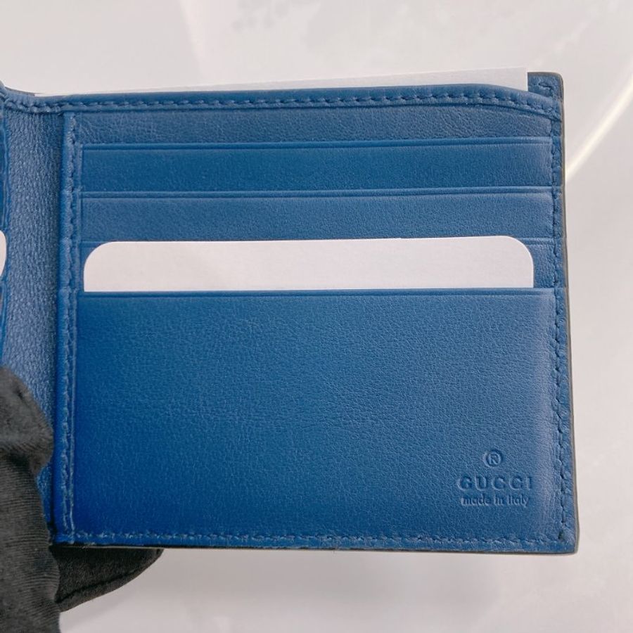 MS0701 Gucci 古馳經典款中長短錢包 漆皮深藍色 Microssima Bi-Fold Wallet Patent Leather Blue-11