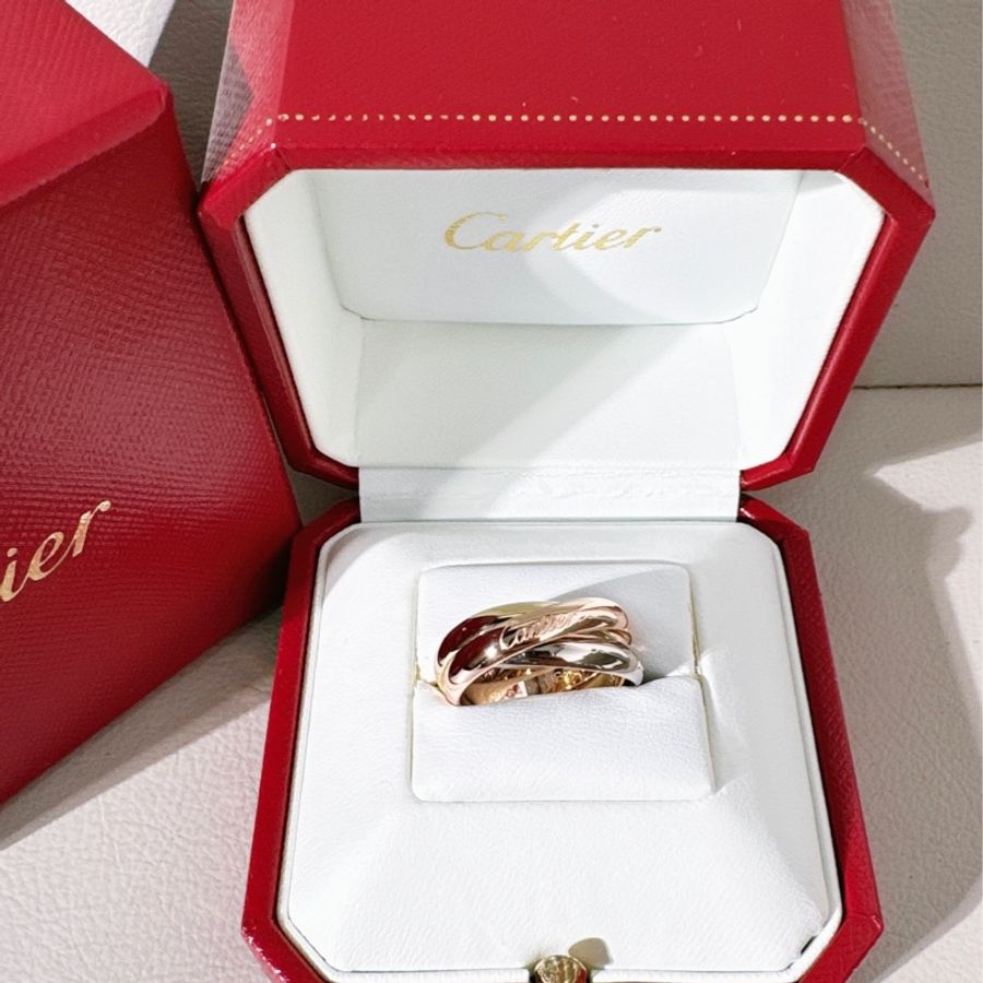 Cartier卡地亞 經典 Trinity 戒指 ，54 號-1