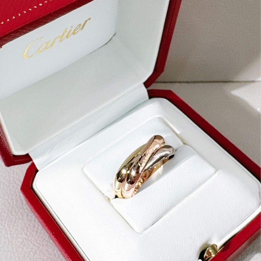 Cartier卡地亞 經典 Trinity 戒指 ，54 號-2
