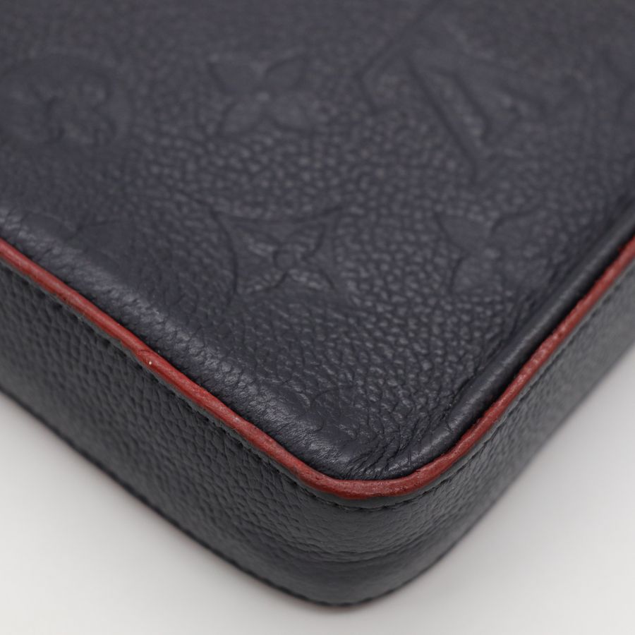 Louis Vuitton 路易威登 黑色 信封包 斜背包 紅內裡-9