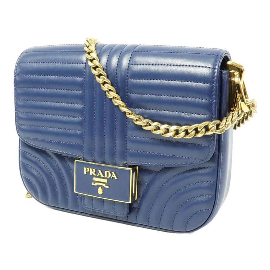 PRADA 牛皮皮革Shoulder Bag鏈帶肩背袋-1