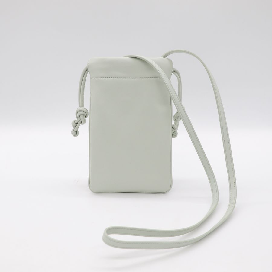 Celine 思琳 青綠色抽繩手機袋 Cuir Triomphe 斜背包 小包-2