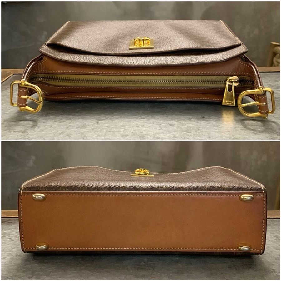 Celine Vintage Monogram Shoulder Bag With Gold Hardware  女裝馬蹄扣老花側/斜孭袋-2