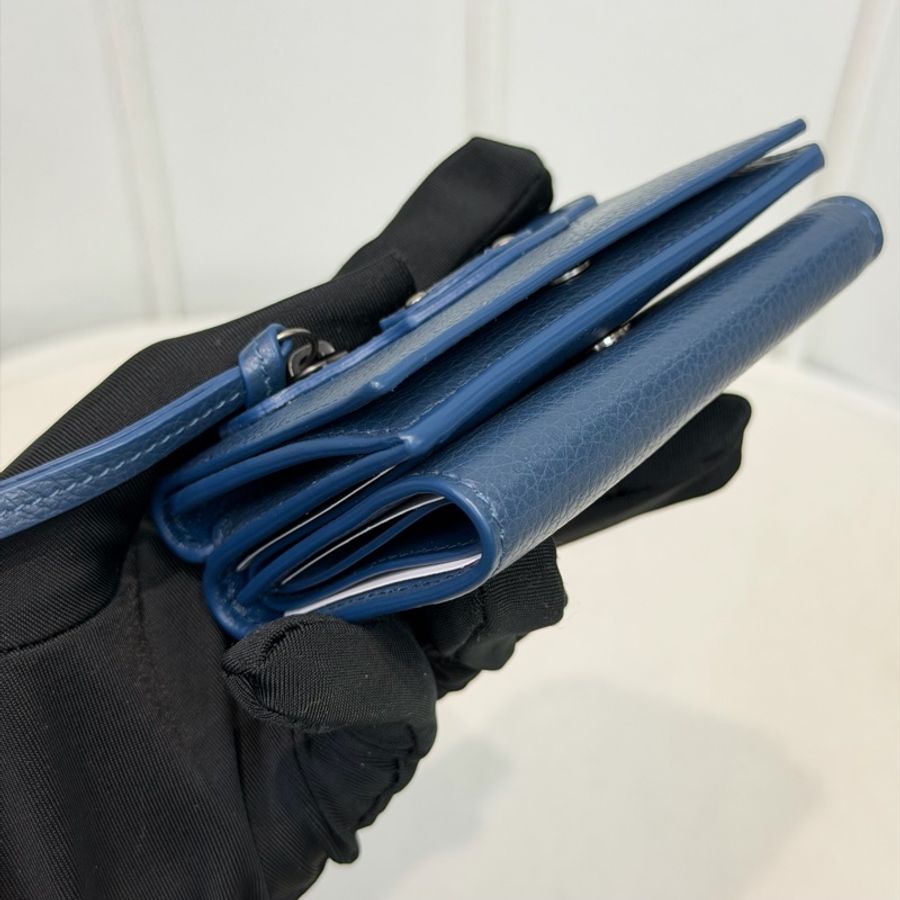 Balenciaga Neo Classic Petrol Blue 三折短夾 XC506-6