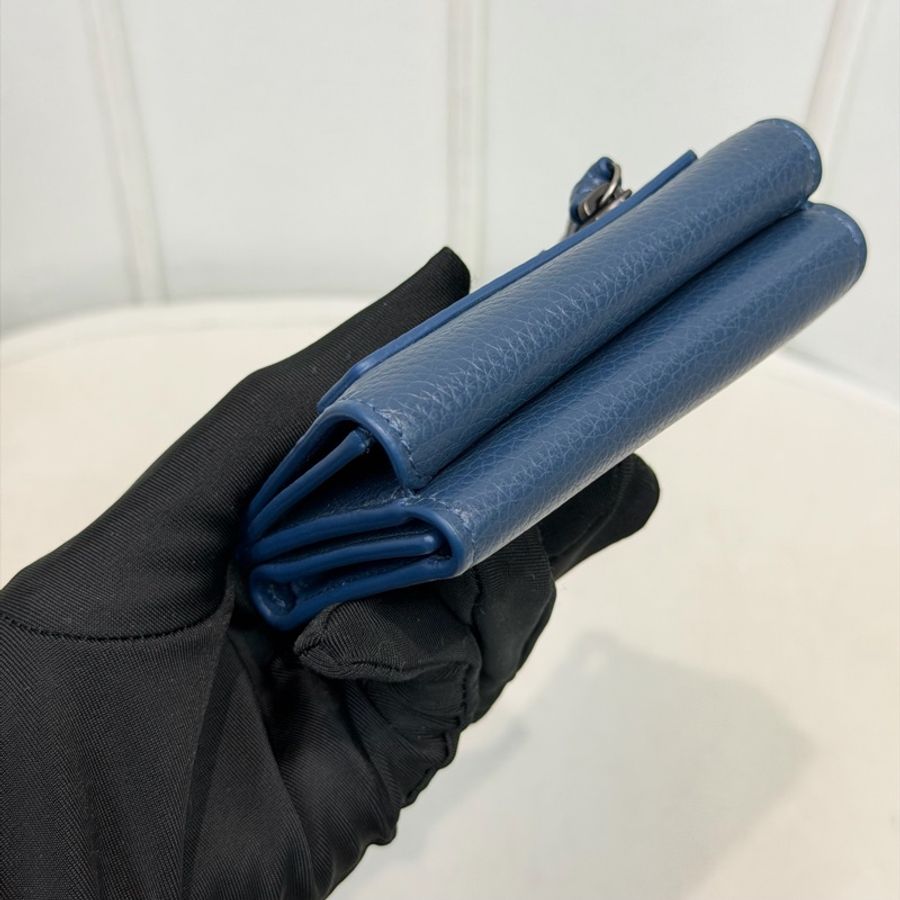 Balenciaga Neo Classic Petrol Blue 三折短夾 XC506-8