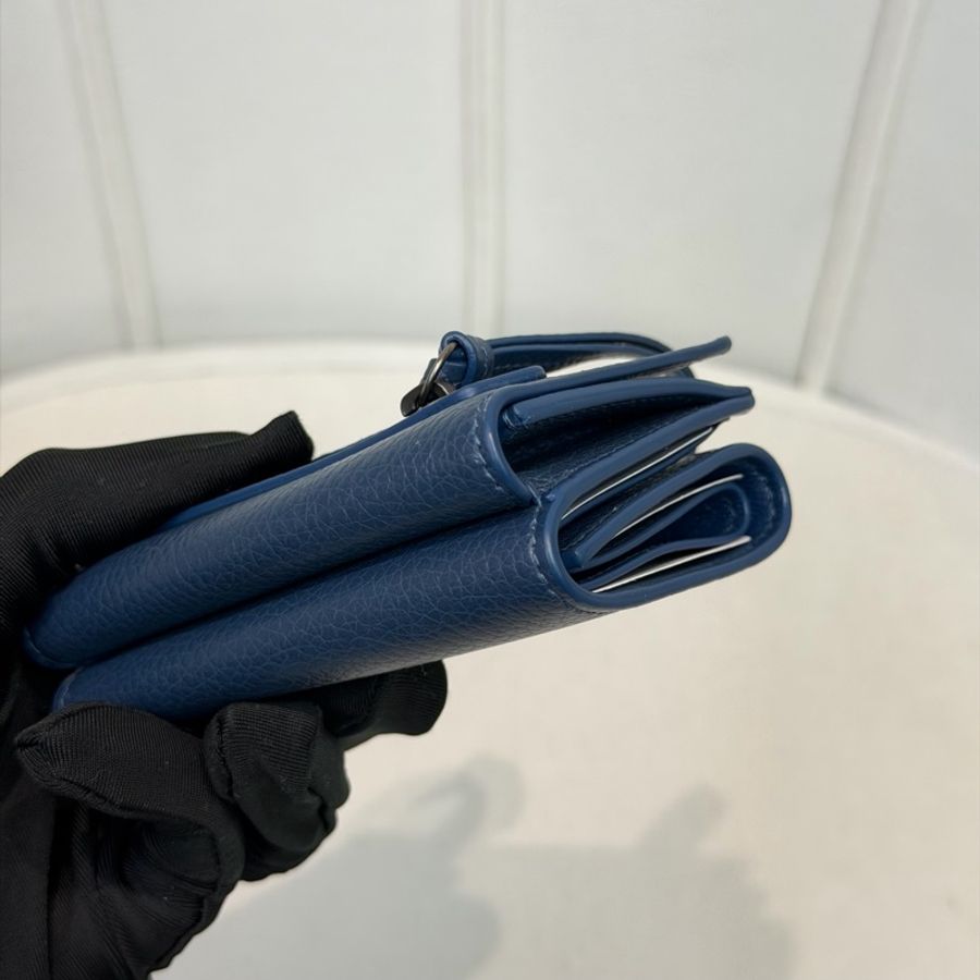 Balenciaga Neo Classic Petrol Blue 三折短夾 XC506-9