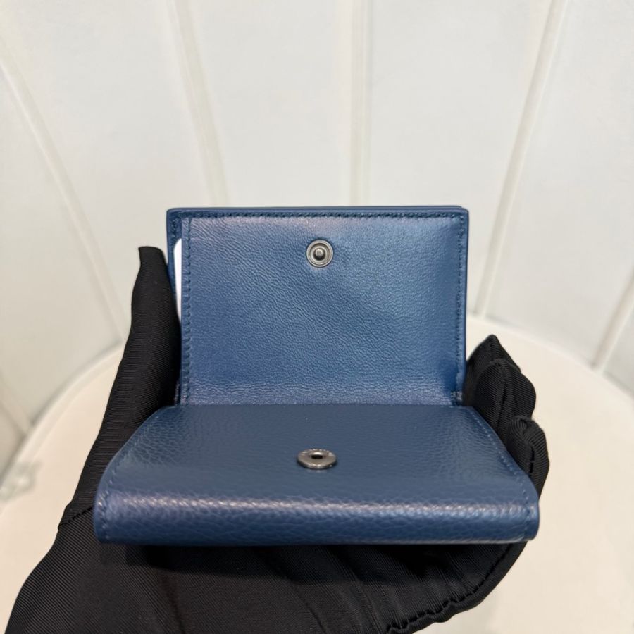 Balenciaga Neo Classic Petrol Blue 三折短夾 XC506-12