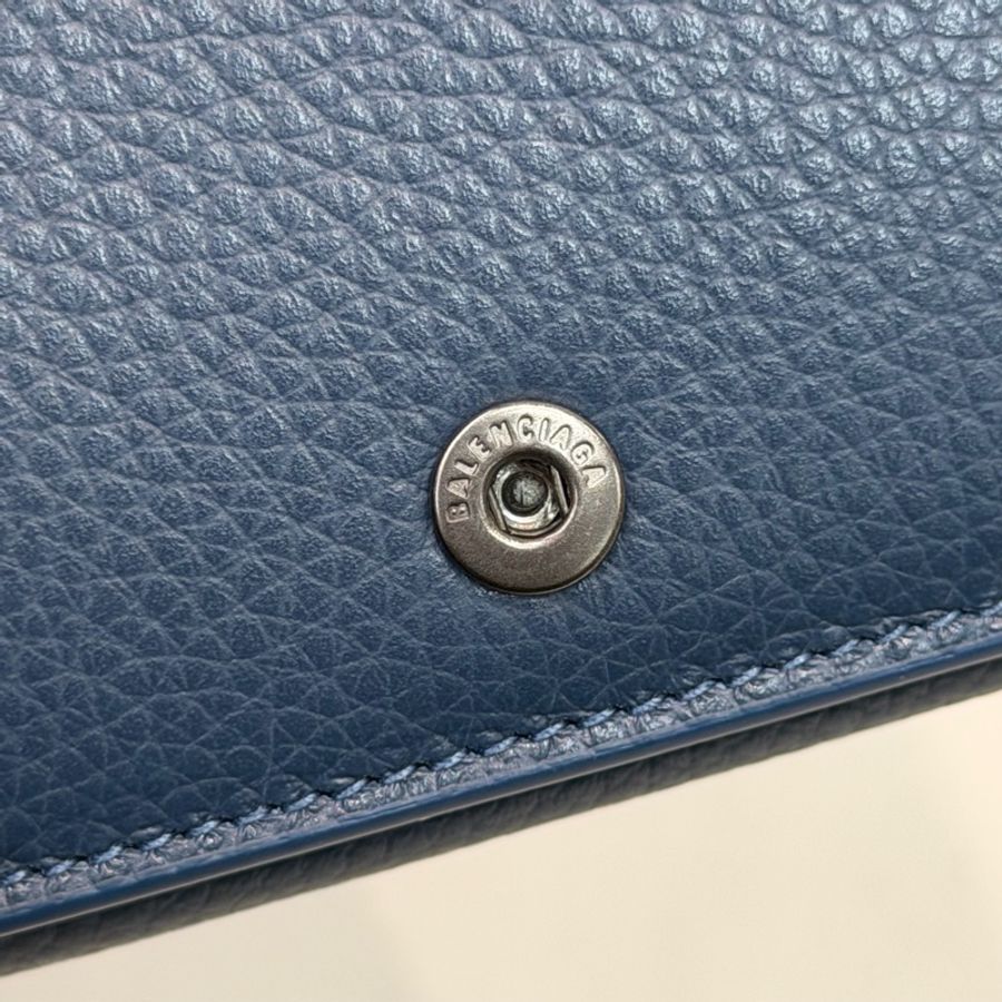 Balenciaga Neo Classic Petrol Blue 三折短夾 XC506-17
