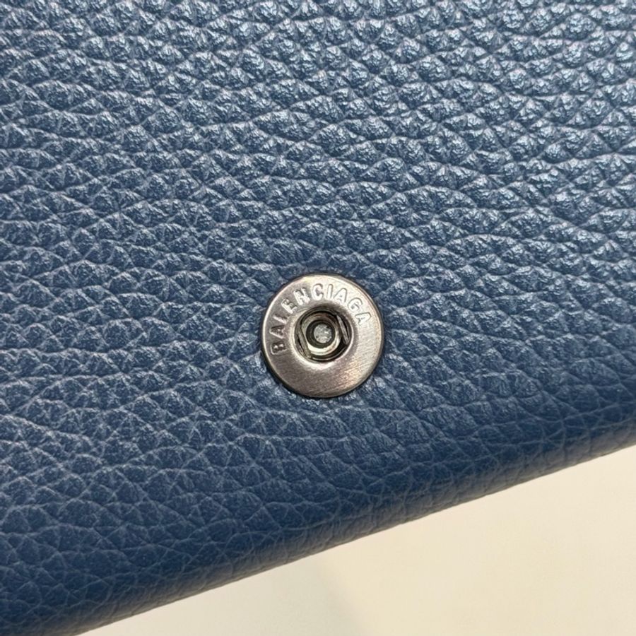 Balenciaga Neo Classic Petrol Blue 三折短夾 XC506-19