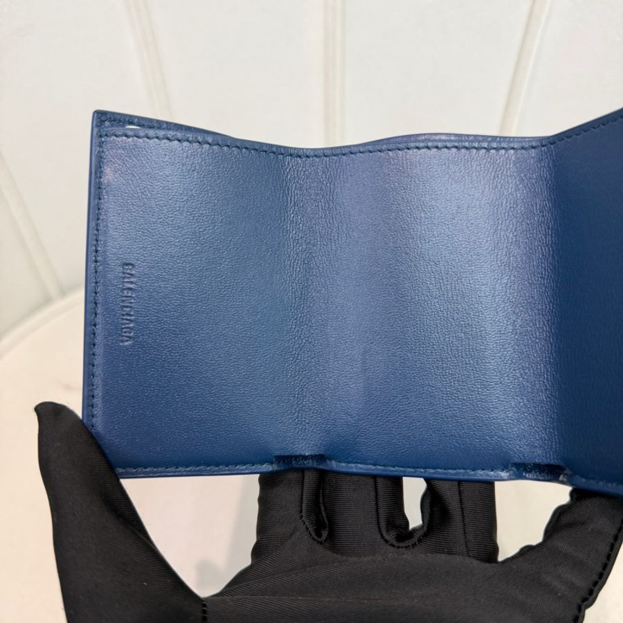 Balenciaga Neo Classic Petrol Blue 三折短夾 XC506-22