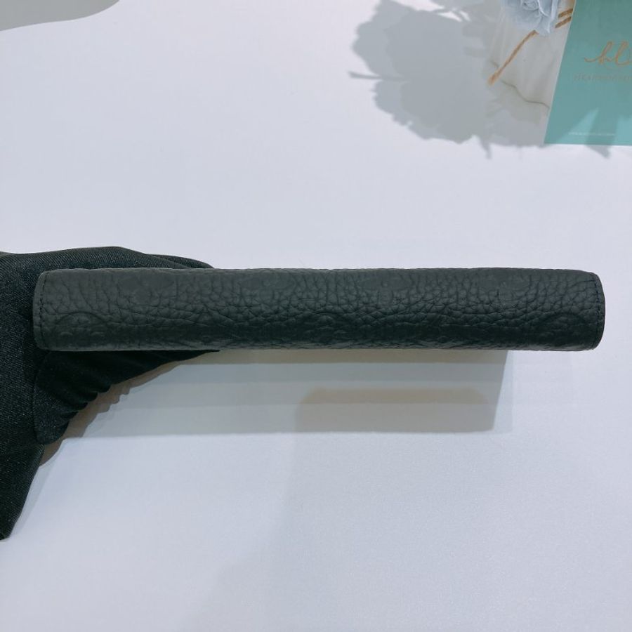 TW4862 Louis Vuitton 路易威登 全黑 長款錢包 皮革压印M69038 Brazza Wallet Monogram Shadow Leather Black-2