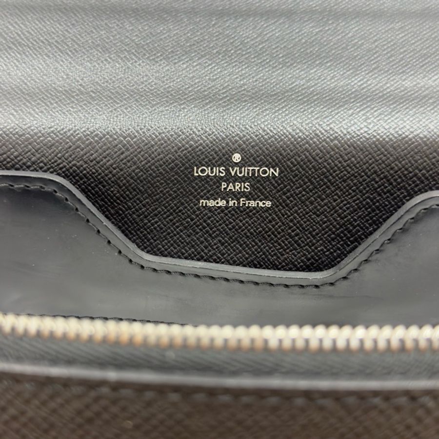 路易威登LOUIS VUITTON 男士公文包38cm 黑色銀扣 鑰匙在-13