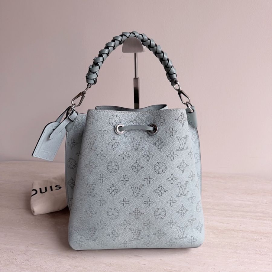 Louis Vuitton 路易威登淺藍色Muria水桶包 芯片款 底長25-1