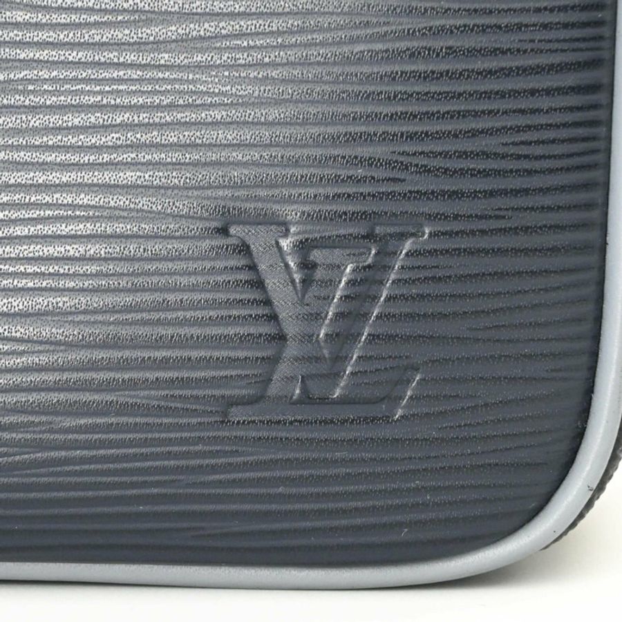 路易威登 (LOUIS VUITTON) Danube PM 單肩背包 Epi Monogram Eclipse 黑/海軍藍 M53421-6