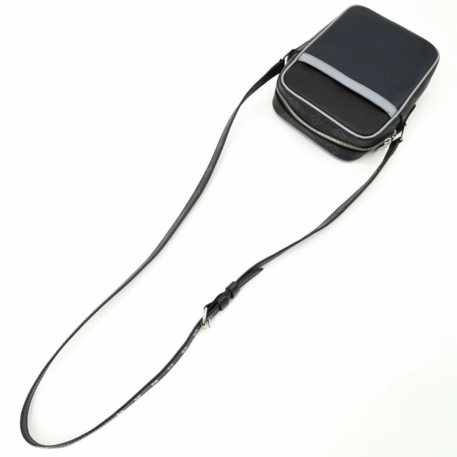 路易威登 (LOUIS VUITTON) Danube PM 單肩背包 Epi Monogram Eclipse 黑/海軍藍 M53421-12