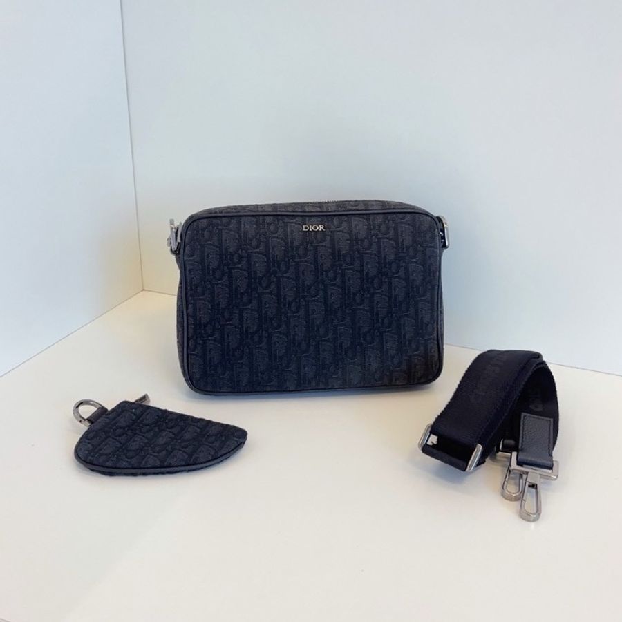 ✨Dior saddle｜黑色老花郵差包｜三合一包｜98新-1