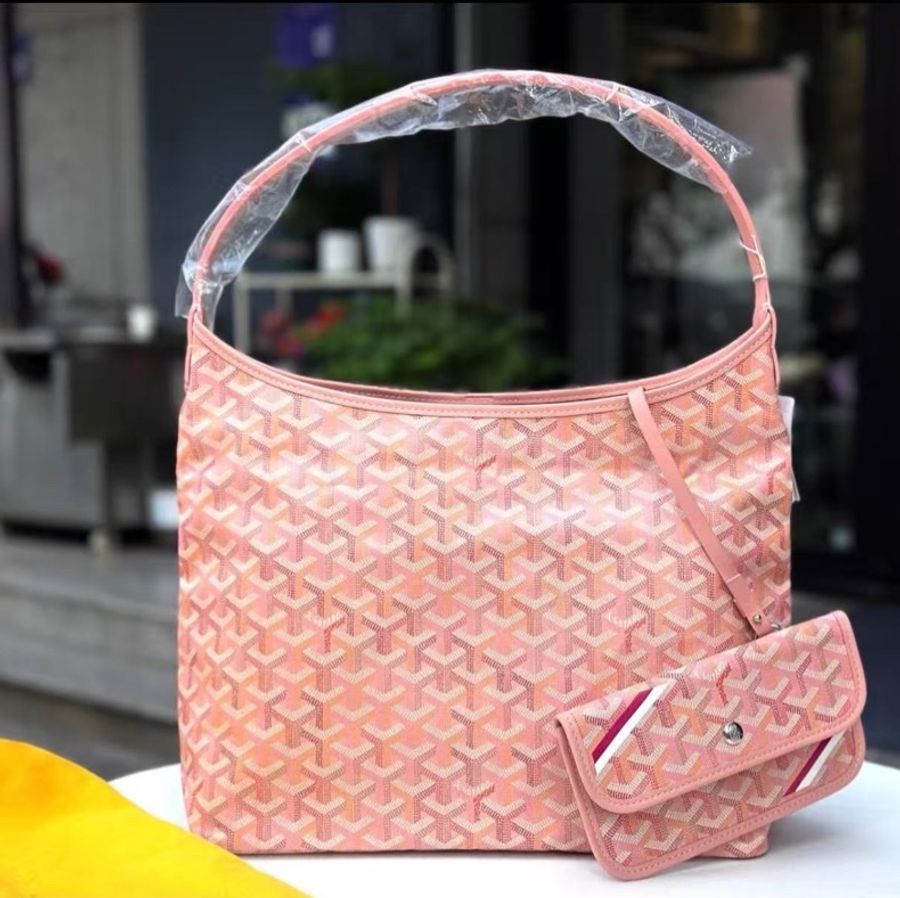 Goyard Hobo限量款炫彩樱花粉-10