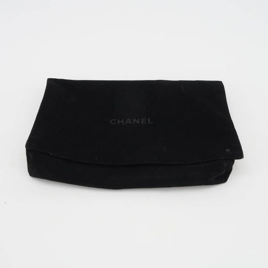 Chanel 牛皮純色菱格絎縫雙C標識woc斜背包單肩包-8