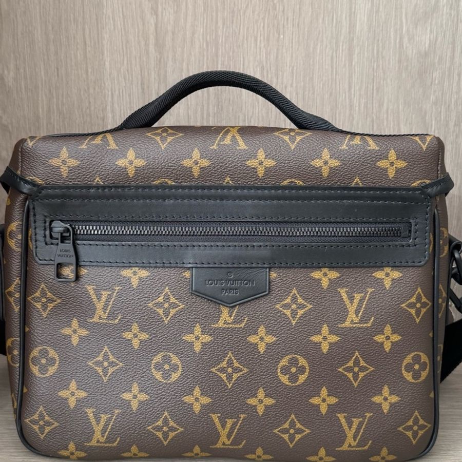 Louis Vuitton 路易威登 棕老花貓爪郵差包兩用包 底28-8
