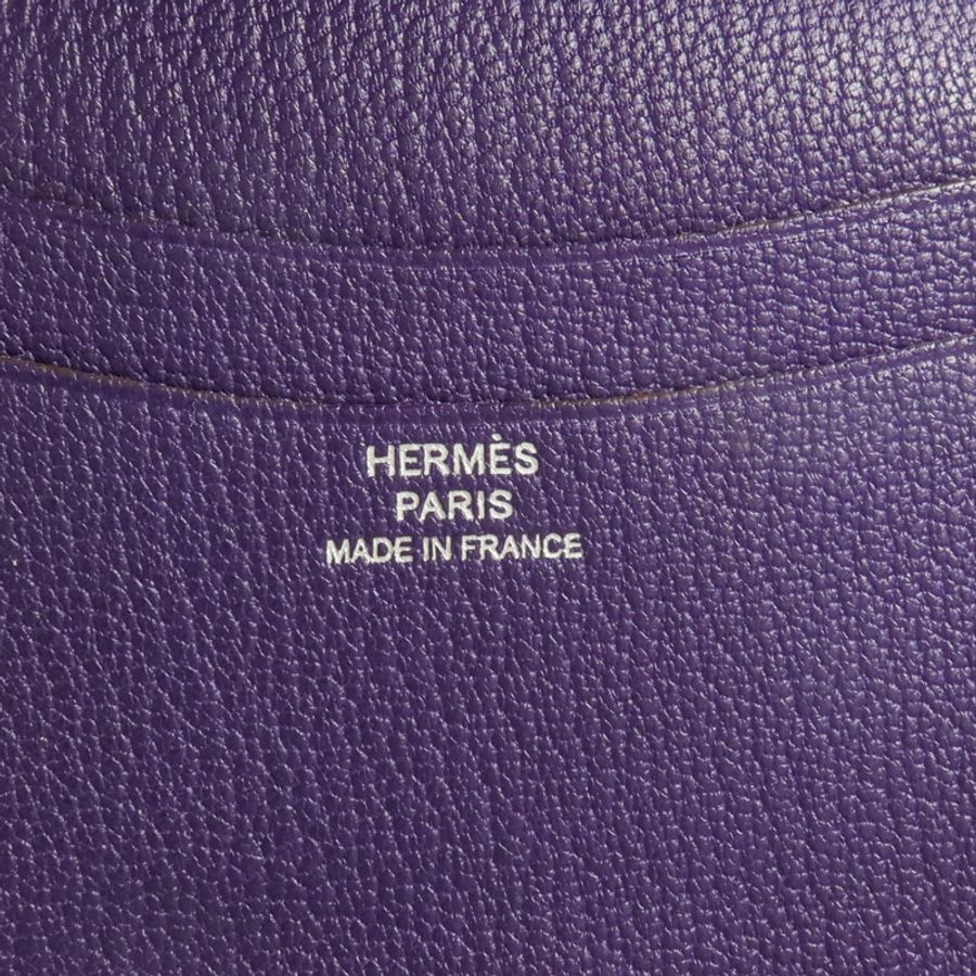 HERMES Chevre皮革Agenda Cover零錢包Iris-12