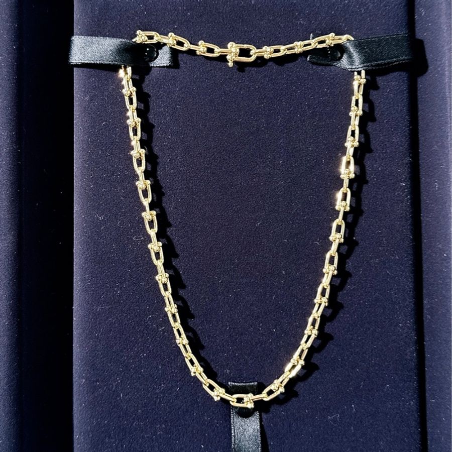 Tiffany 蒂芙尼 HardWear系列 小號鏈環項鍊,18k黃金-2