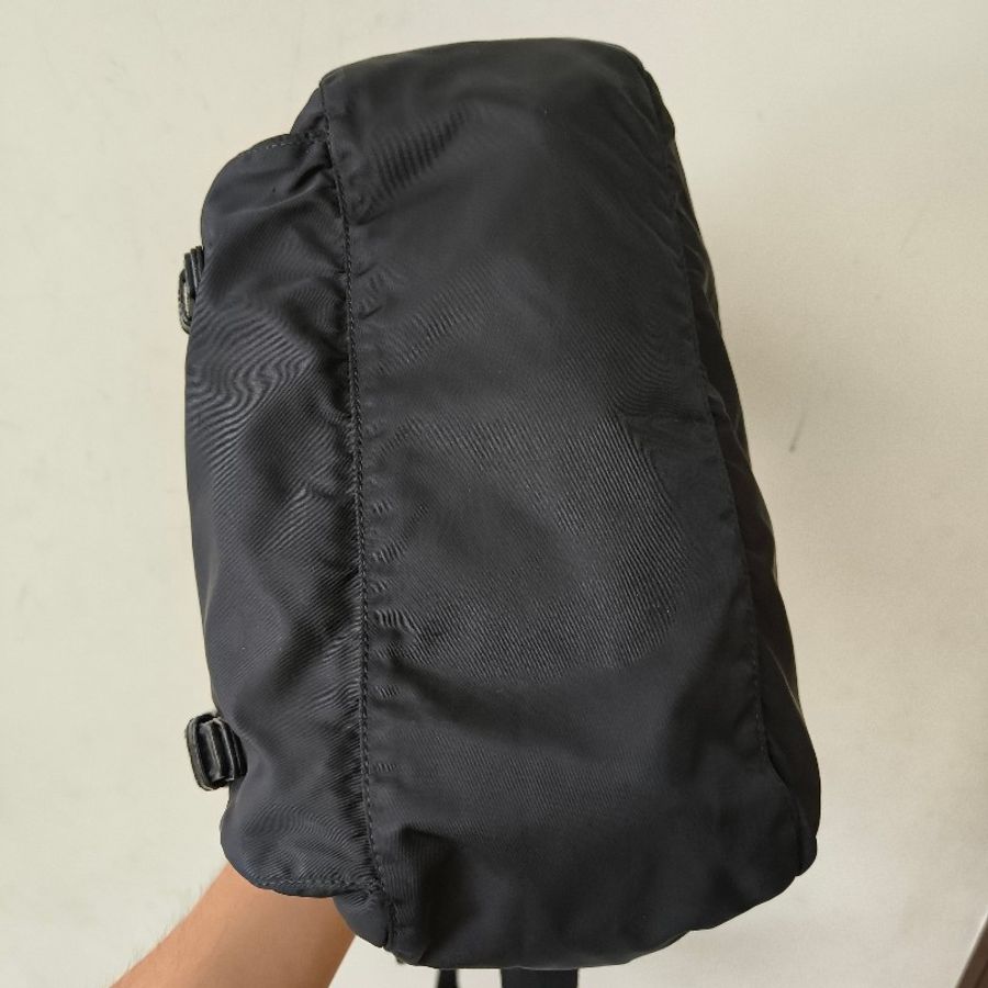 ㊣✨PRADA✨普拉達 黑色 帆布 皮革 口袋 郵差包 肩背包 斜背包 /二手包/二手精品🌳二手樹屋🌳-5