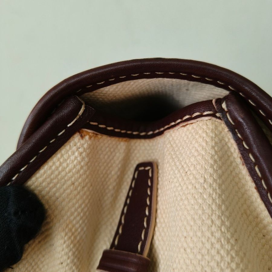 ㊣✨CELINE✨思琳 帆布 皮革 凱旋門 復古 老錢風 法棍包 手提包 肩背包/二手包/保證正品🌳二手樹屋🌳-27