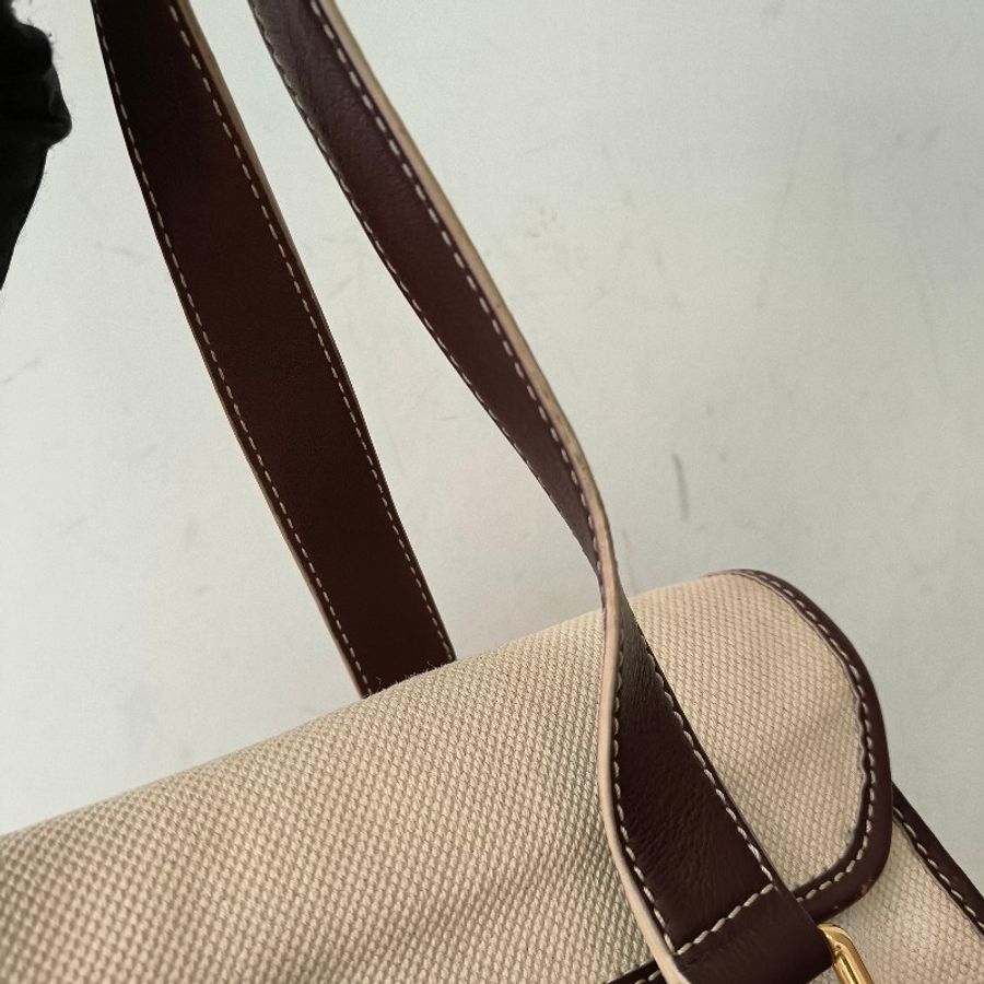 ㊣✨CELINE✨思琳 帆布 皮革 凱旋門 復古 老錢風 法棍包 手提包 肩背包/二手包/保證正品🌳二手樹屋🌳-34
