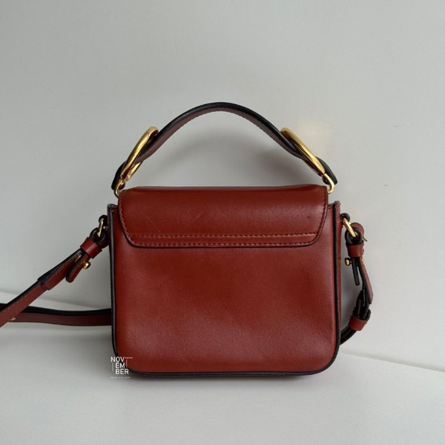 98新🧡 Chloé C Bag Mini 橘棕色-6